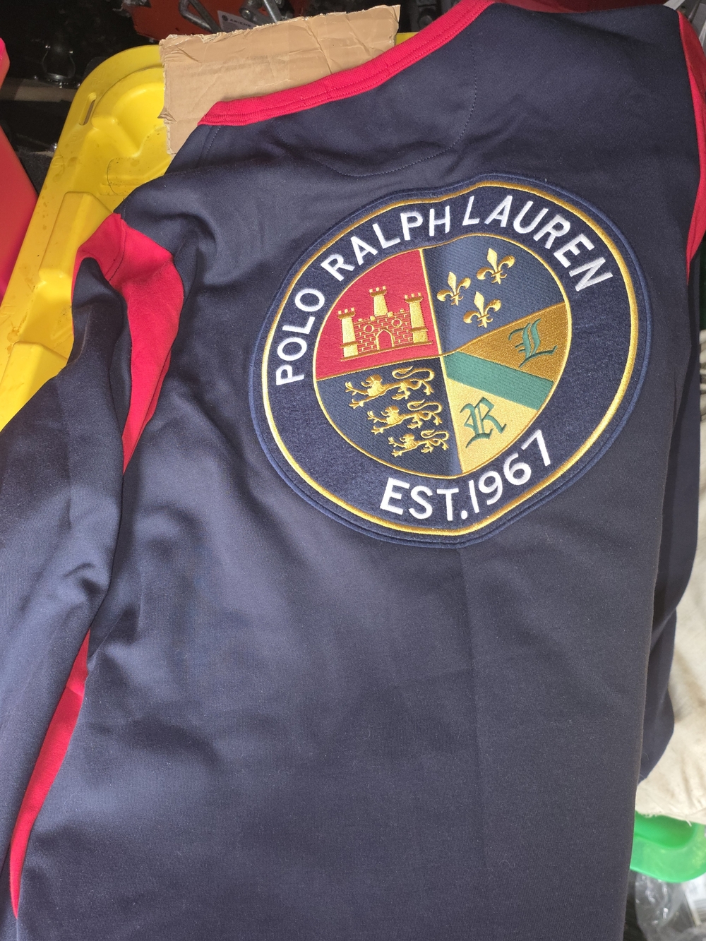 Polo by Ralph Lauren Men Navy & Red Crest Jacket